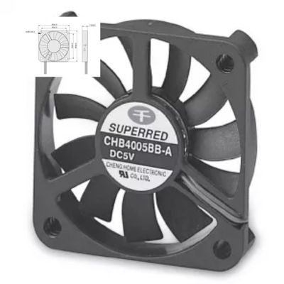 сигнал цвета черноты охлаждающего вентилятора 150g DC 40x40x7 5V вывел наружу опционное