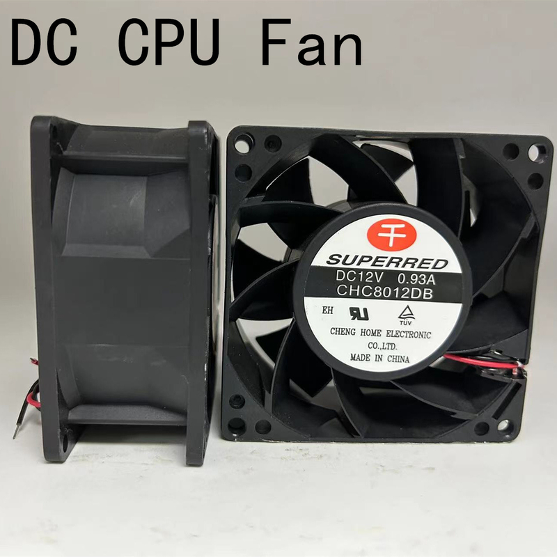 AWG26 Свинцовый проволока DC CPU вентилятор 80x80x25 мм CPU охлаждающий вентилятор для промышленных применений